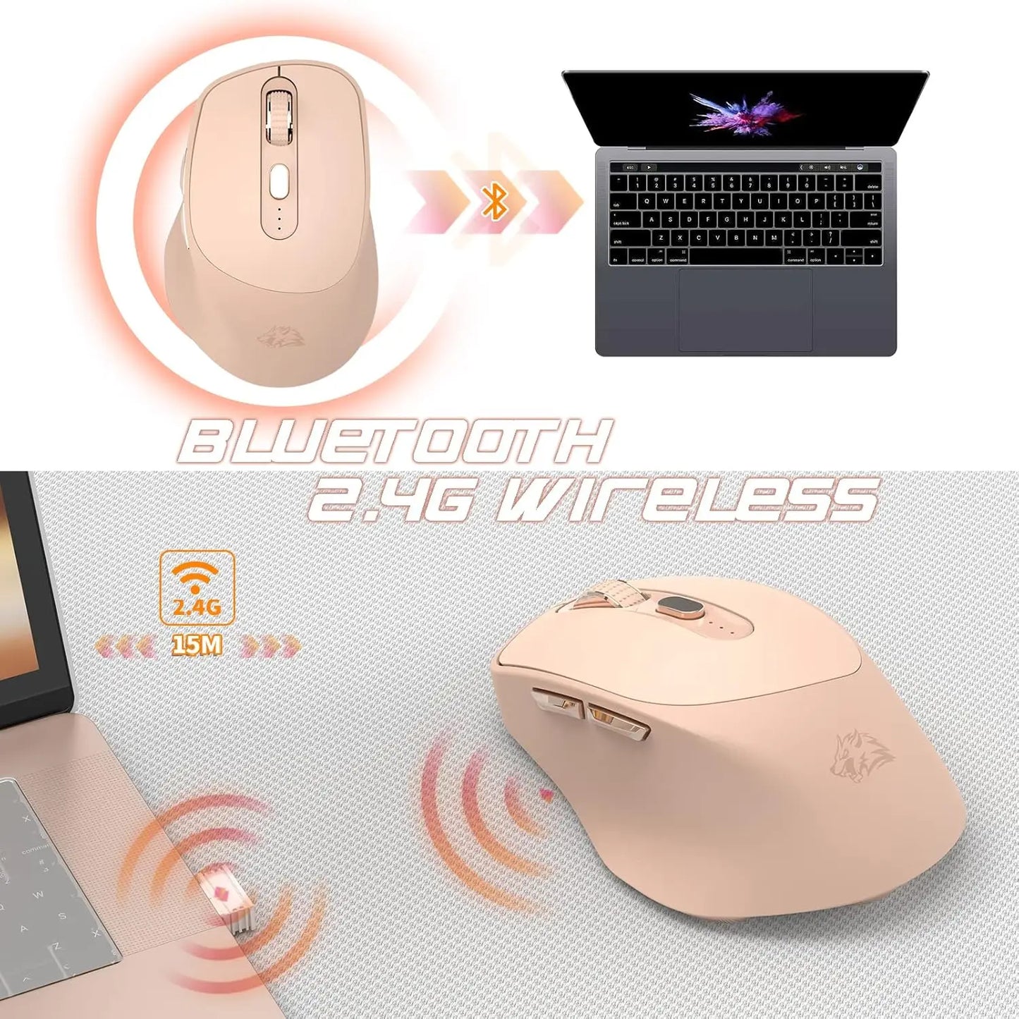 Ziyoulang X7 2.4G Wireless Mouse Dual Mode Office Type-C Rechargeable Gaming Mouse