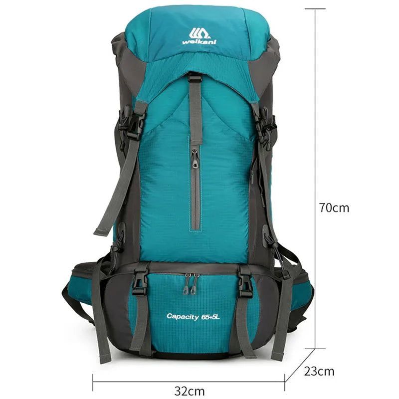 Oulylan Large Capacity 70L Travel Bag Camping Backpack Hiking Climbing