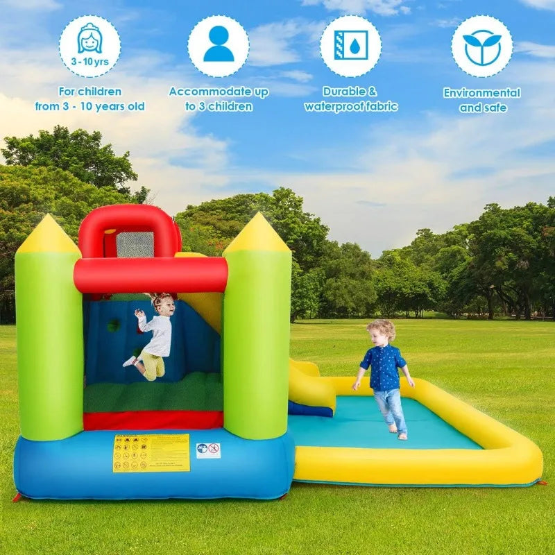 Inflatable Water Slide, 12 x9FT Bounce House Water Slide