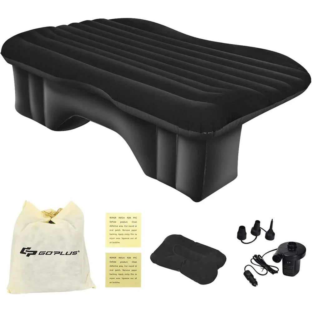 Inflatable Car Air Mattress, Backseat SUV Air Bed with Pillow, Portable Truck Air Mattress