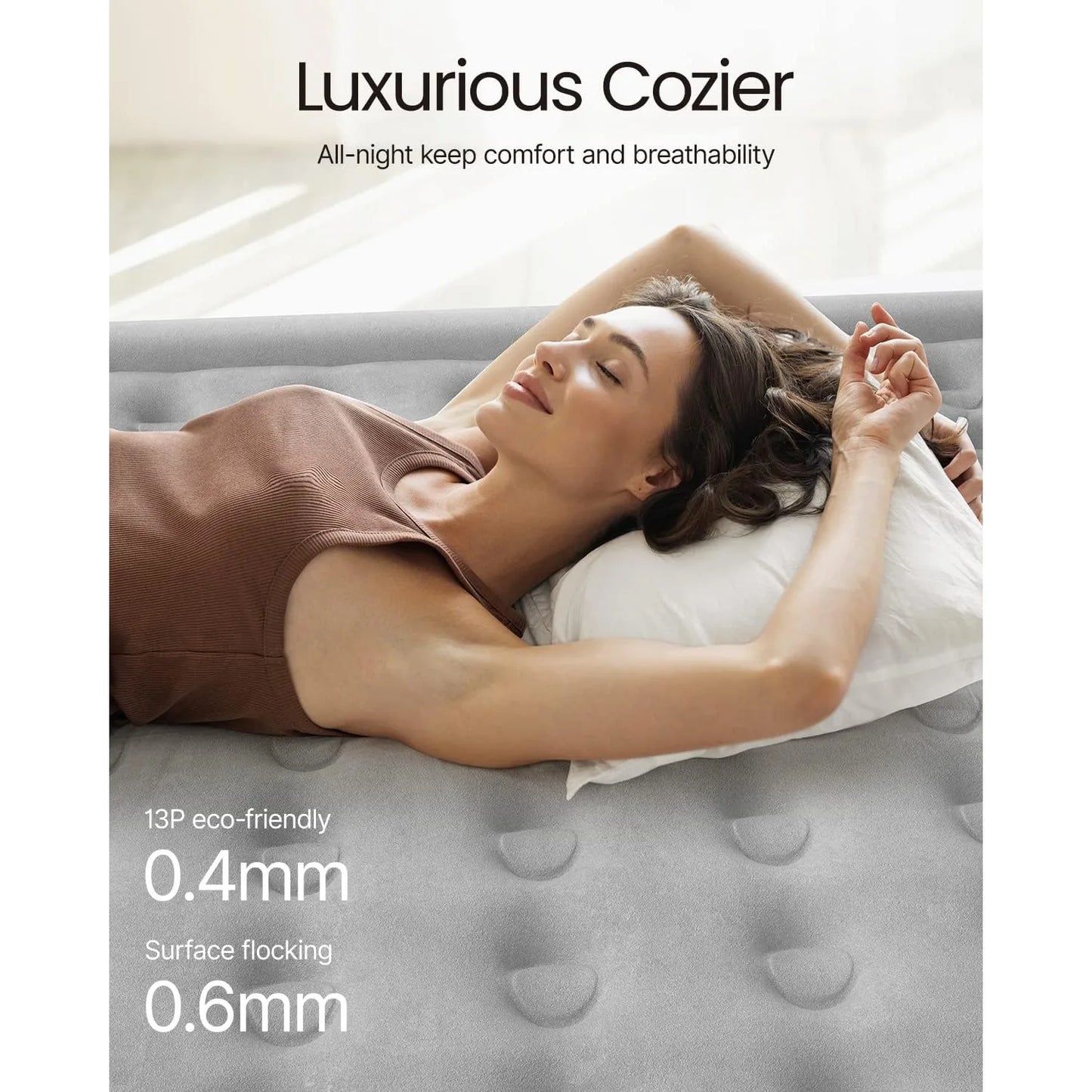 King Air Mattress with Built in Pump, Inflatable Mattress