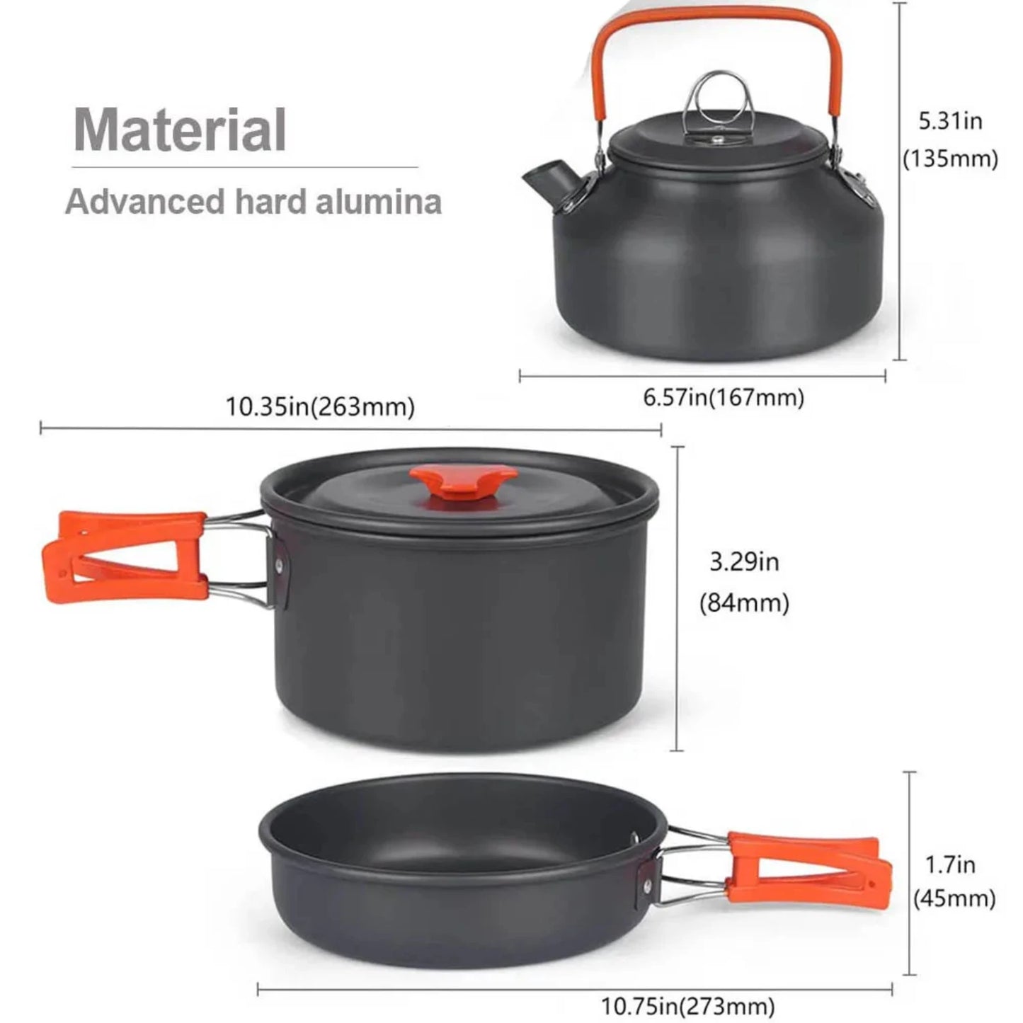 New Experience Unforgettable Adventure with Lightweight, Durable Aluminum Camping Cookware Set