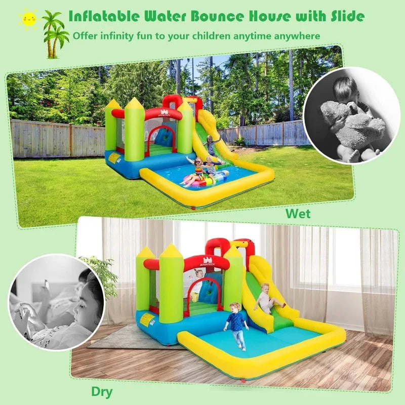 Inflatable Water Slide, 12 x9FT Bounce House Water Slide