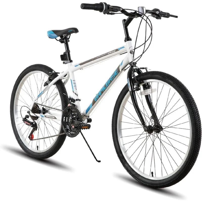 Hiland  26 inch Mountain Bike for Men Women, 21 Speeds High-Carbon Steel Frame