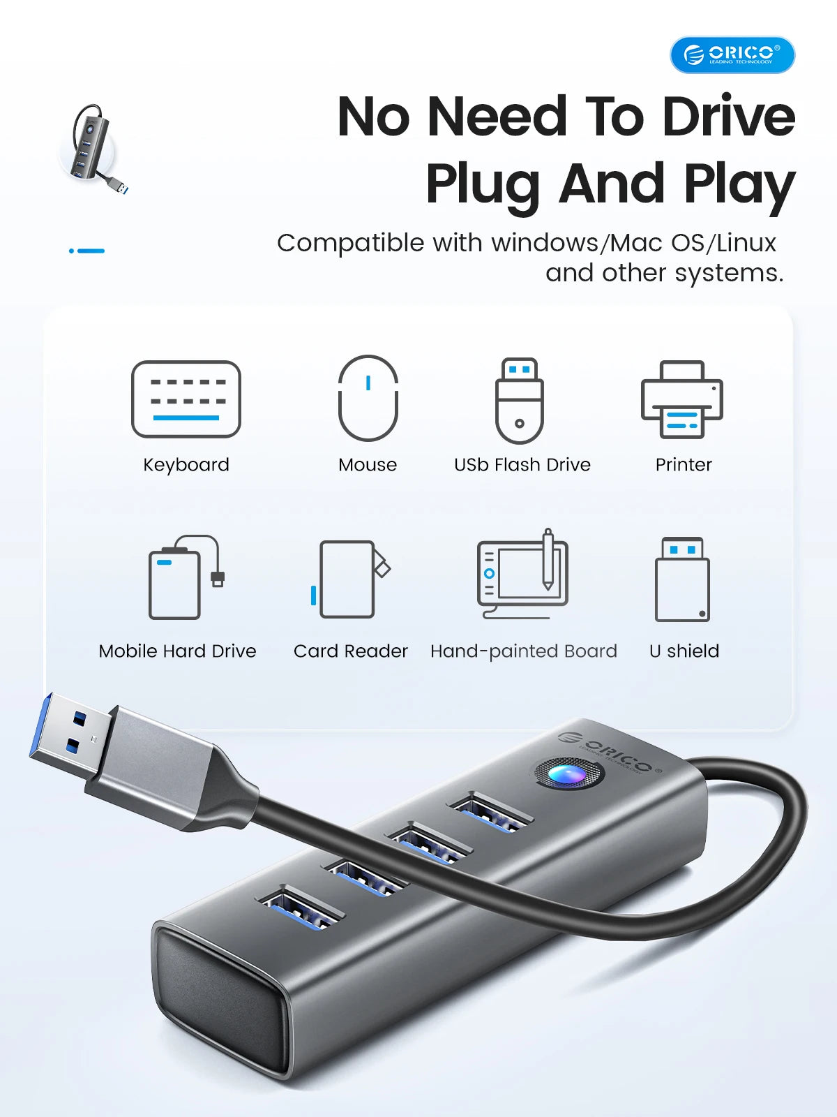 ORICO Member 4-Port USB 3.0 HUB