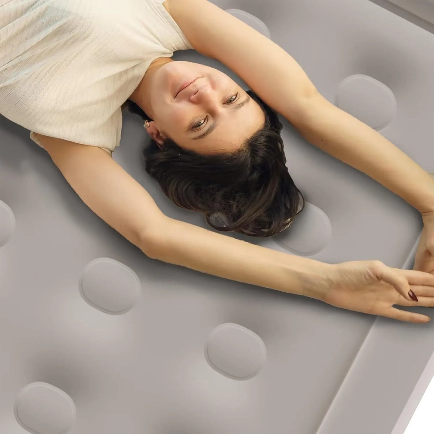 Full Size Air Mattress with Built-in Pump Coil Beam