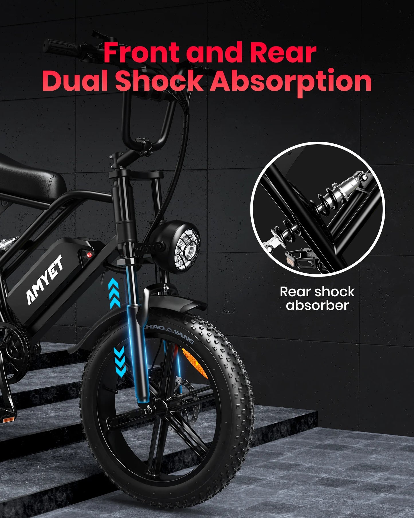 AMYET V9-G60 Adults Electric Bike 1000W Motor Bicycle