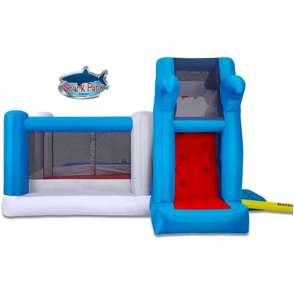 Shark Park 19x11 Inflatable Water Park Bouncer - Blower -Climbing Wall