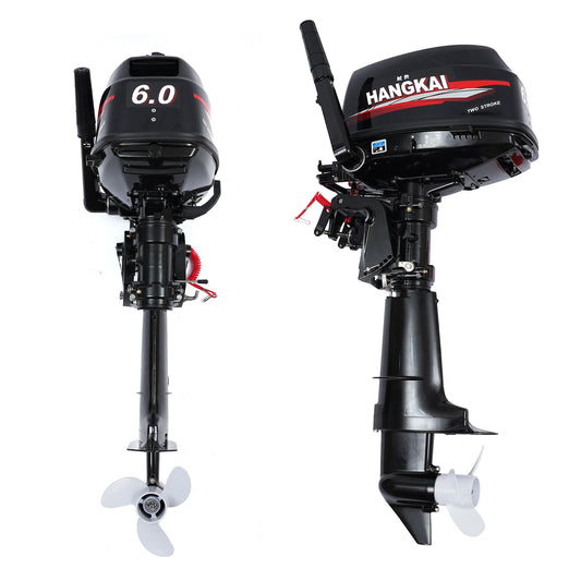 2 Stroke Motor Fishing Boat Engine Water Cooling CDI System Outboard Machine 6HP Short Shaft Petrol Engine