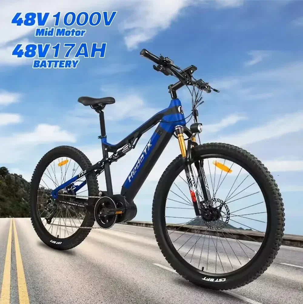 27.5-inch thin tire 1000W48V17AH road electric bicycle