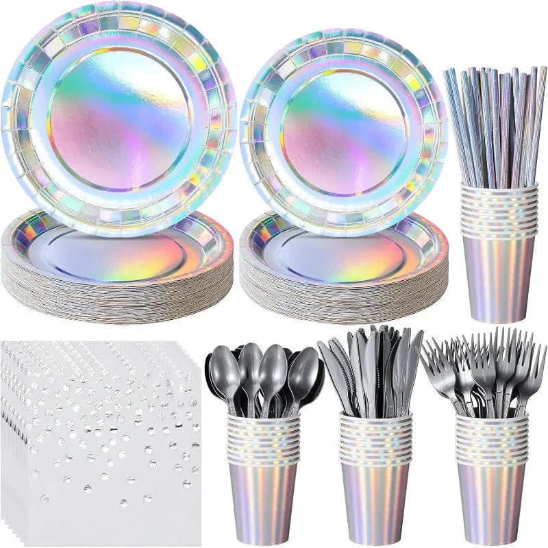 Silver Party Supplies Decorations