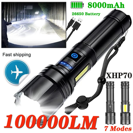 Rechargeable Led Flashlights Super Bright Flashlight 7 Modes