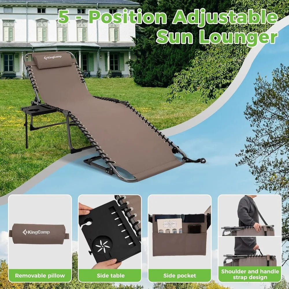 KingCamp Folding Chaise Lounge Chair