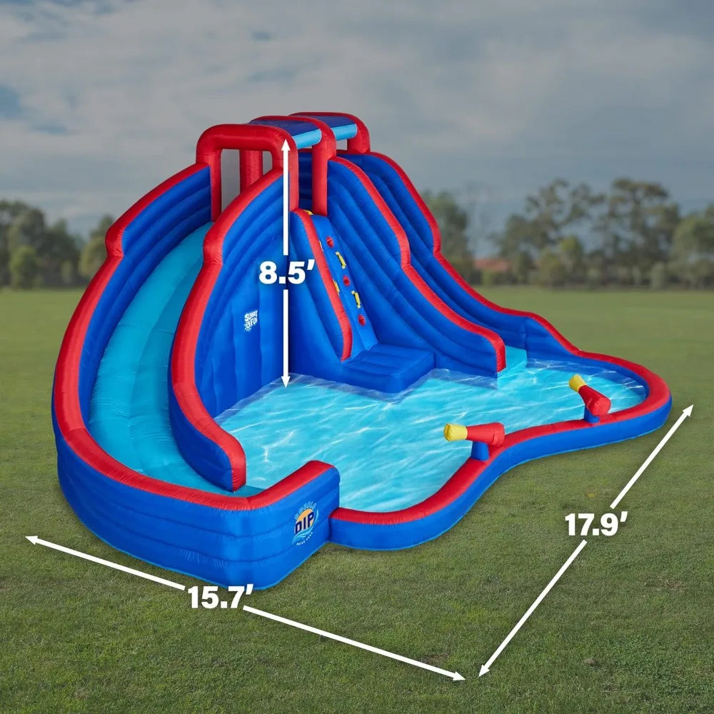 Double Dip Inflatable Water Slide Park – Heavy-Duty