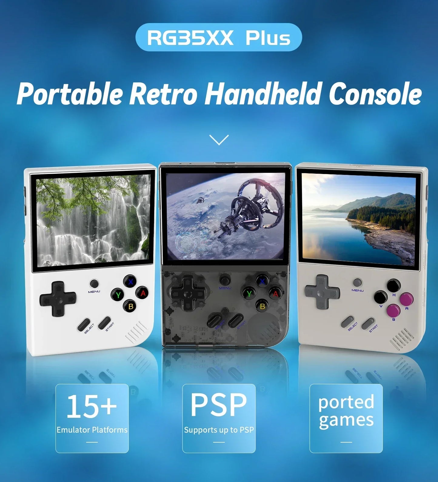 ANBERNIC RG35XX PLUS Retro Handheld Game Console 3.5''IPS Screen