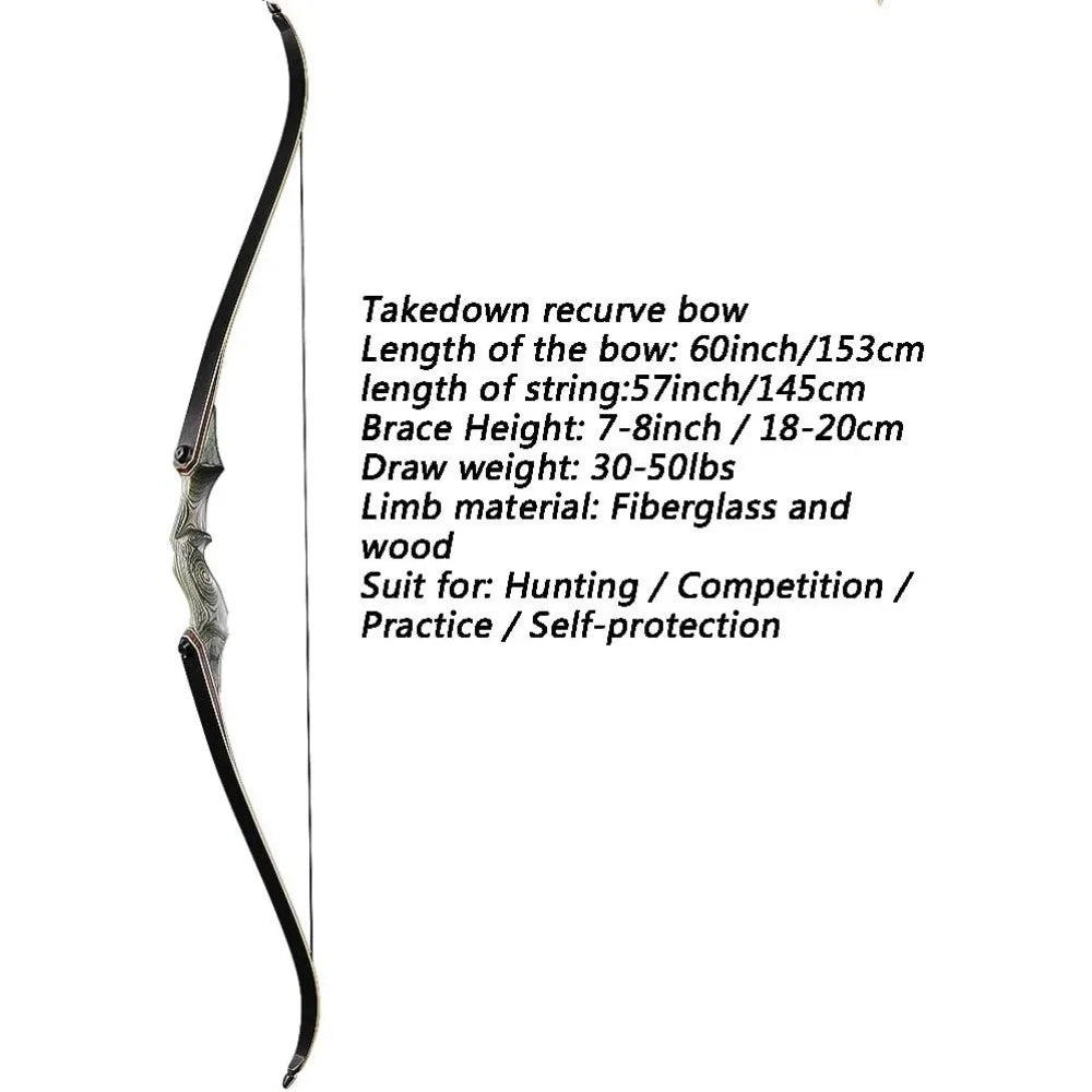 60'' Archery Recurve Bow