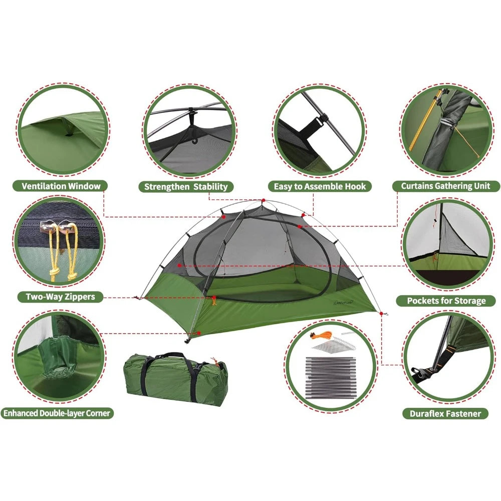 Tent 1/2 Person Ultralight Backpacking Tent