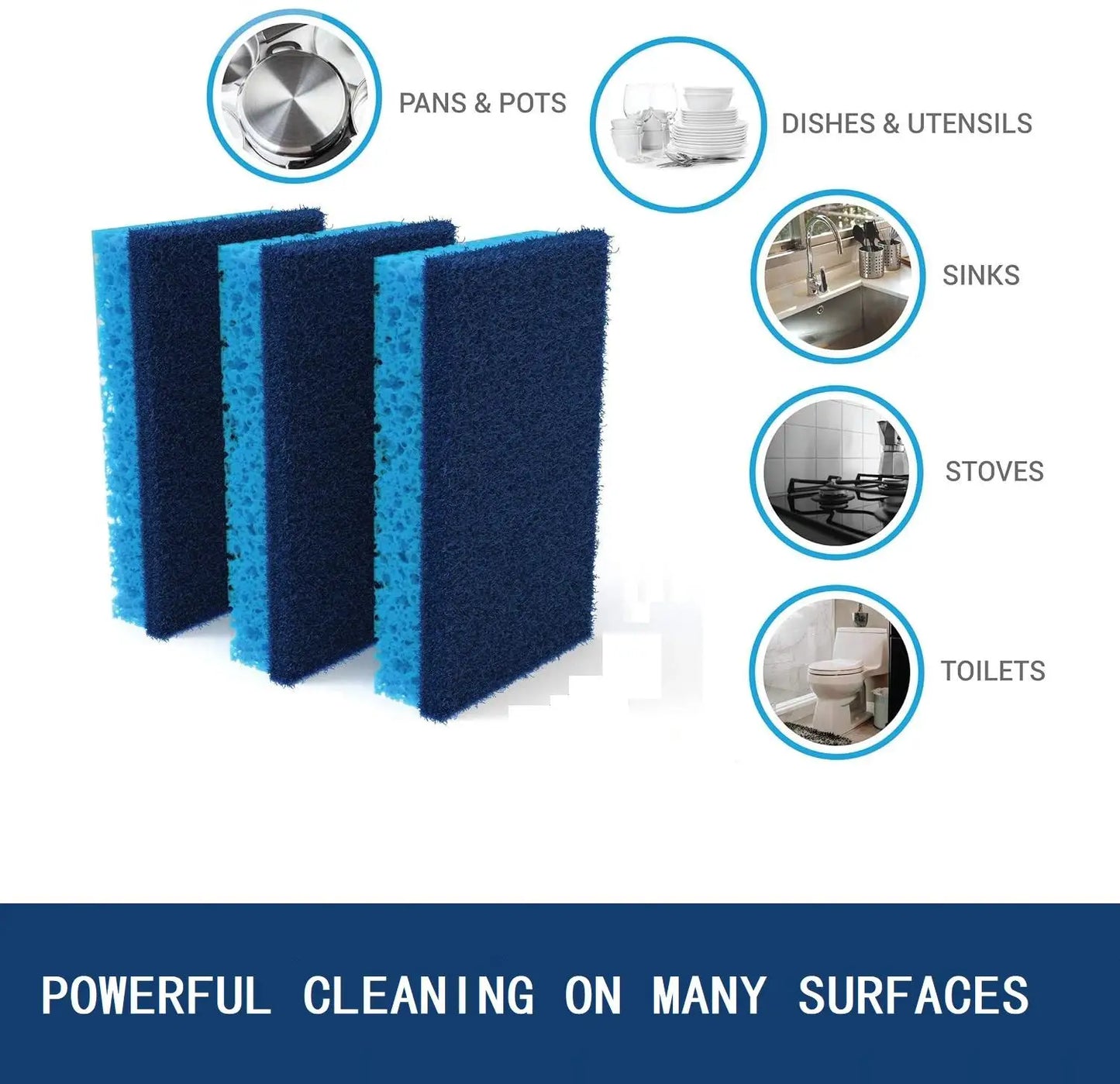 4 pcs Kitchen Cleaning Sponge