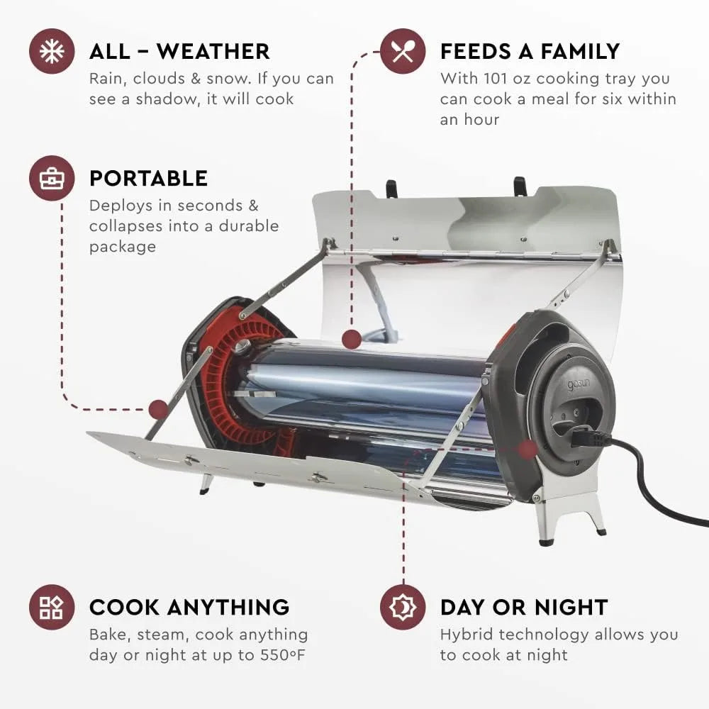 Fusion Solar Oven and Cooker | Hybrid Electric Grill