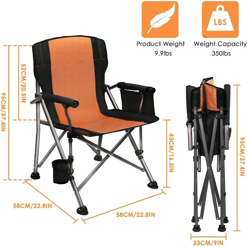 Folding Camping Chair Oversized Collapsible Camp Chairs