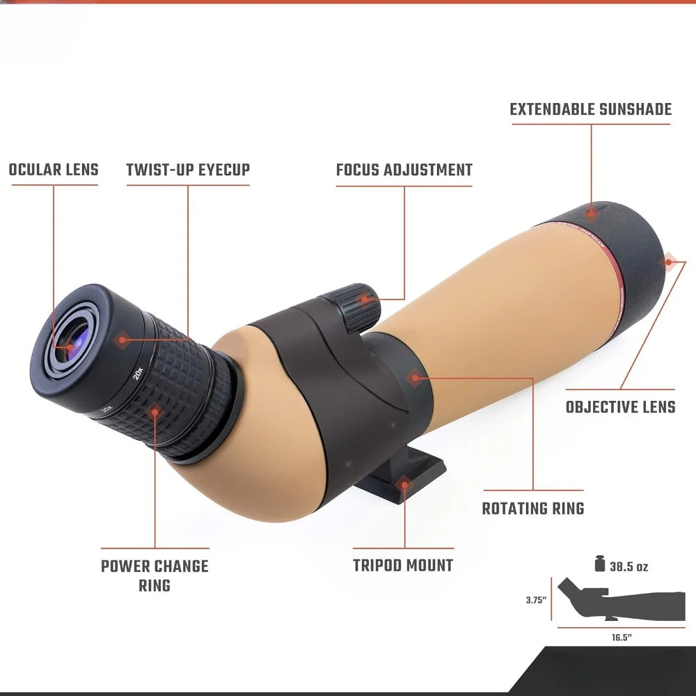 20-60x80 Spotter Scope Durable Outdoor Equipment