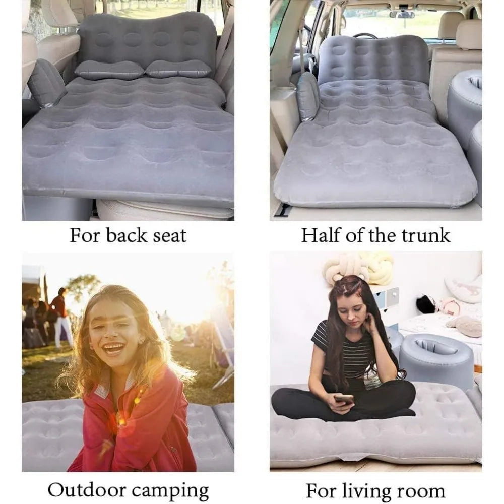 Inflatable Car Air Mattress Travel Bed - Thickened Car Camping Bed