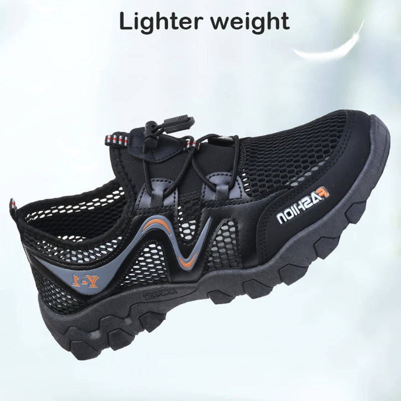 Oulylan Climbing Shoes Walking Mesh Breathable Men's Casual Outdoor Non-Slip Durable Hiking Shoes Wading Sports Shoes Male