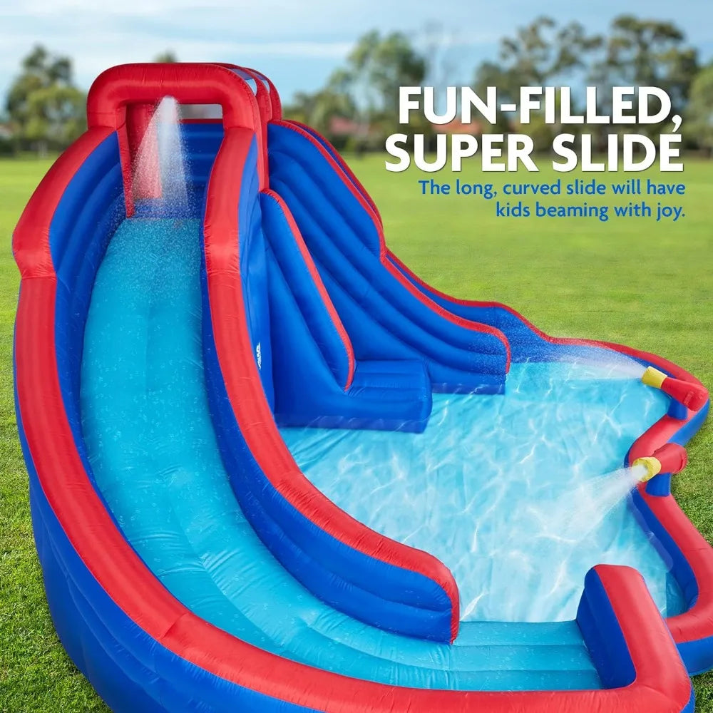 Double Dip Inflatable Water Slide Park – Heavy-Duty