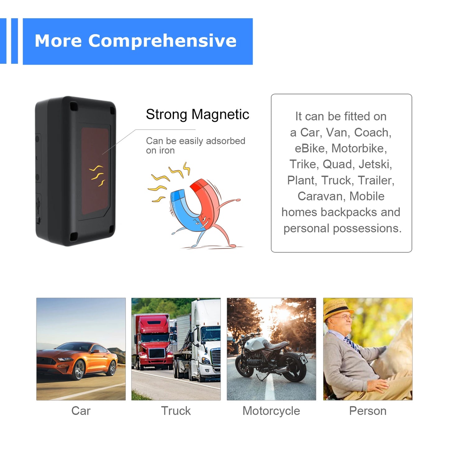 Personal 4G GPS Tracker Real-time Hidden kids Elders Car GP16 Vehicle Tracking device Canada Mexico USA