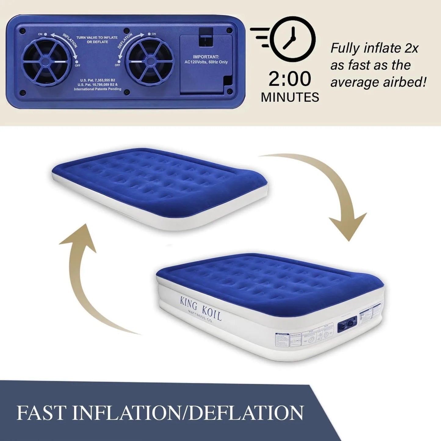 Luxury Full Size Air Mattress with Built-in Pump