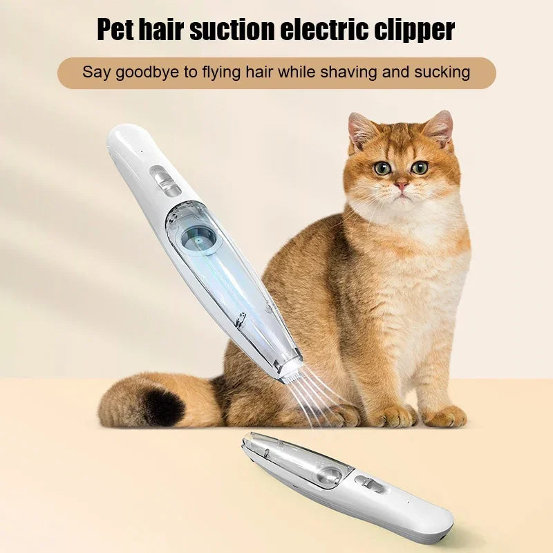 New Pet Electric Hair Suction And Shaving Machine With Light Hair Trimmer