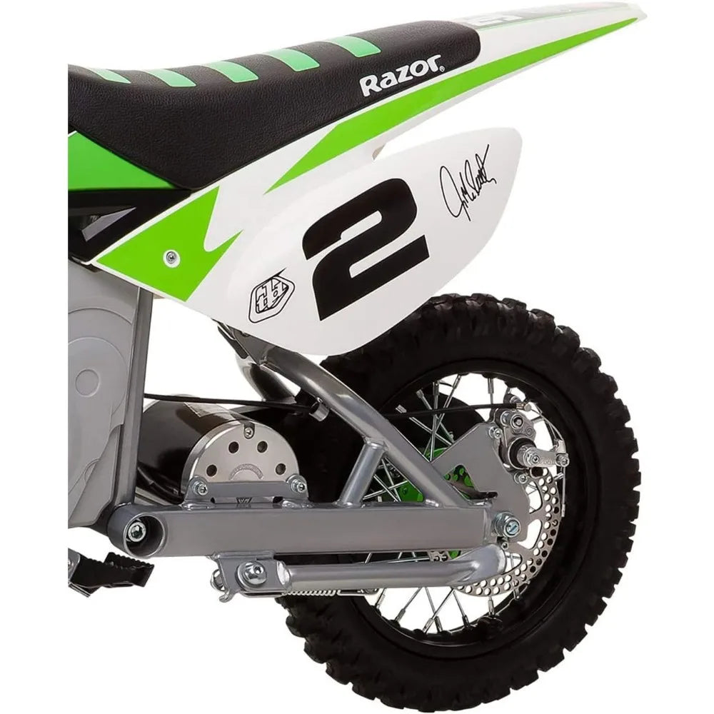 MX650 Dirt Rocket Electric-Powered Dirt Bike with Authentic Motocross Dirt Bike Geometry, Rear-Wheel Drive, High-Torque