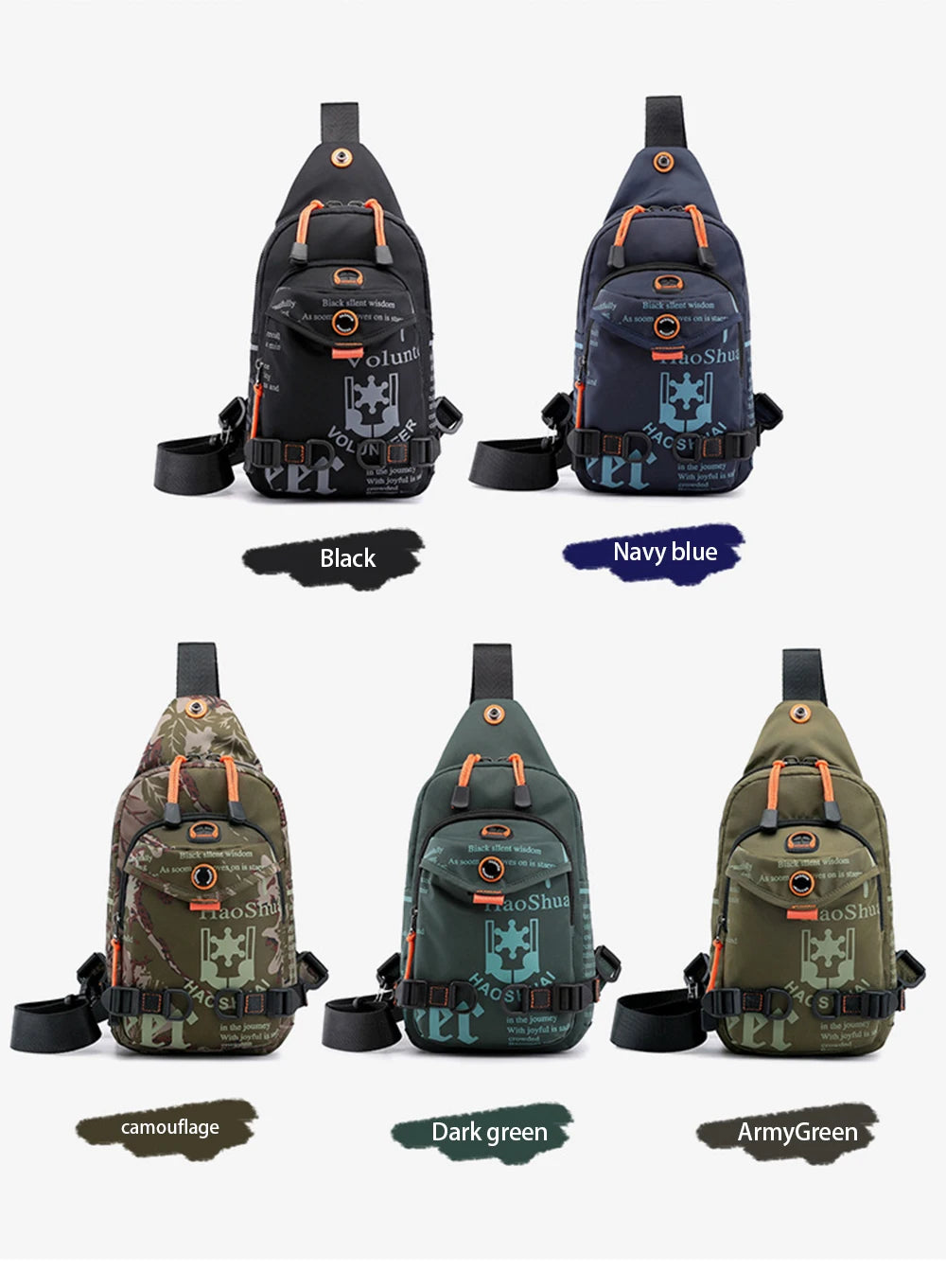 New Men Chest Bag High Quality Nylon Rucksack Knapsack Brand Famous Travel Casual Male One Shoulder Bags Sling Backpack Daypack