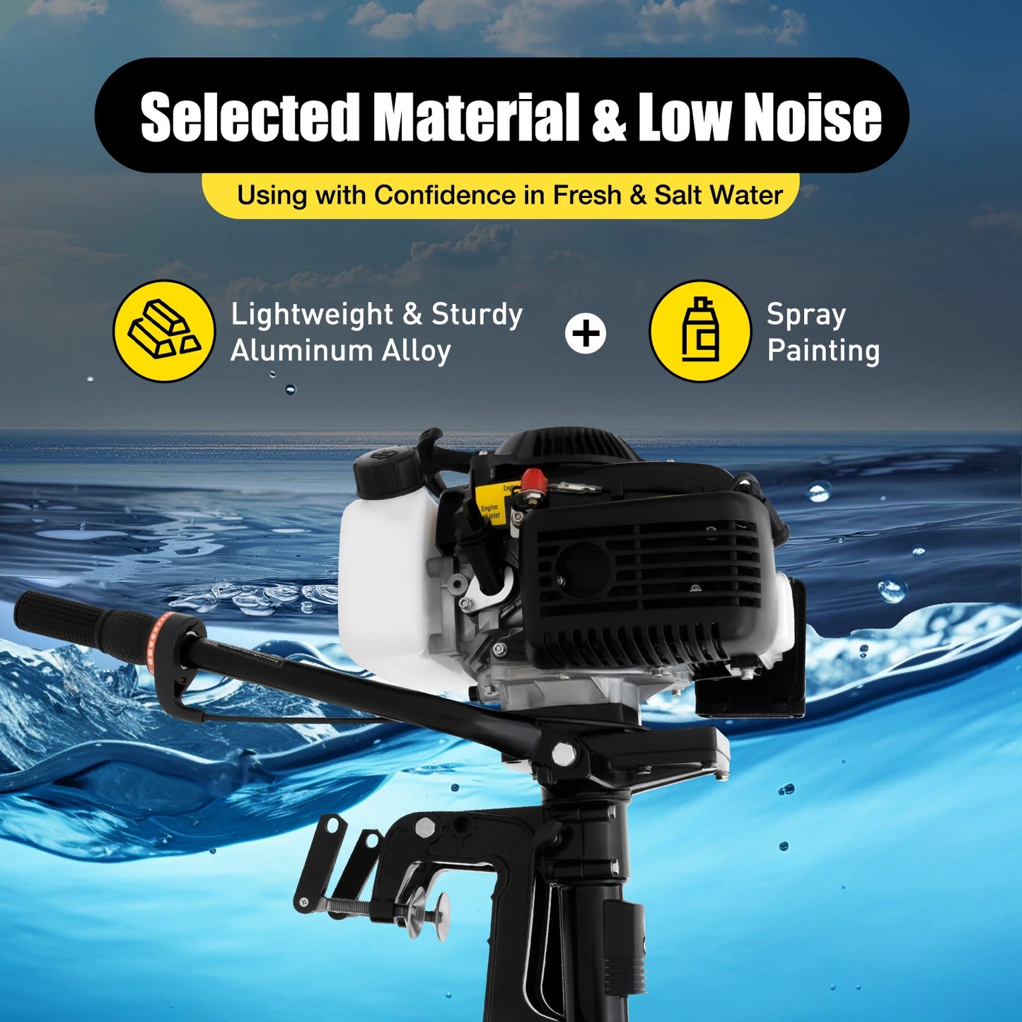 4HP Outboard Motor 4 Stroke Fishing Boat Engine