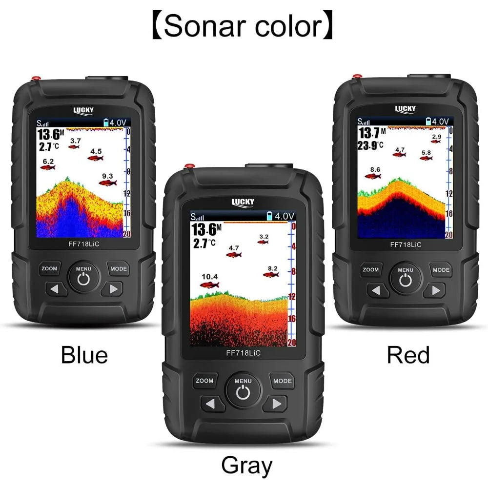 Portable Fish Finder,Smart Handheld Depth Finder with Sonar Sensor,Wired and Wireless fishing finder for Ice Fishing