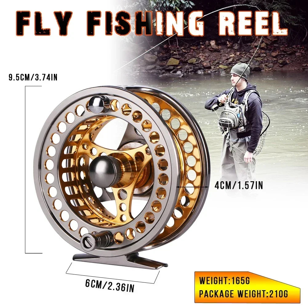 Sougayilang Full Metal Fly Fishing Reel 5/6 7/8 WT Large Arbor