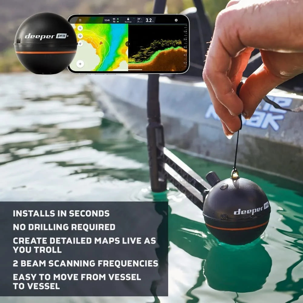 PRO+ Smart Sonar Castable and Portable WiFi Fish Finder with Gps