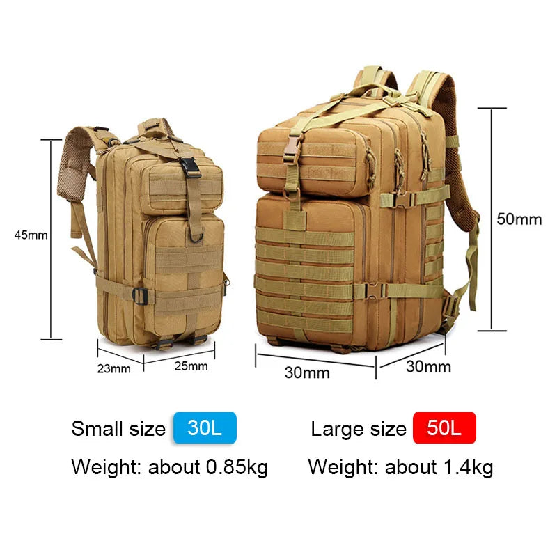 30L/50L Tactical Backpack Men Outdoor Hiking Backpacks Hiking Bag Waterproof