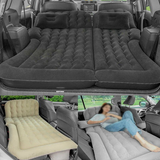 Portable SUV Travel Air Mattress Cushion Inflatable Car Bed Mattress Car Camping Mattress with 2 Pillows