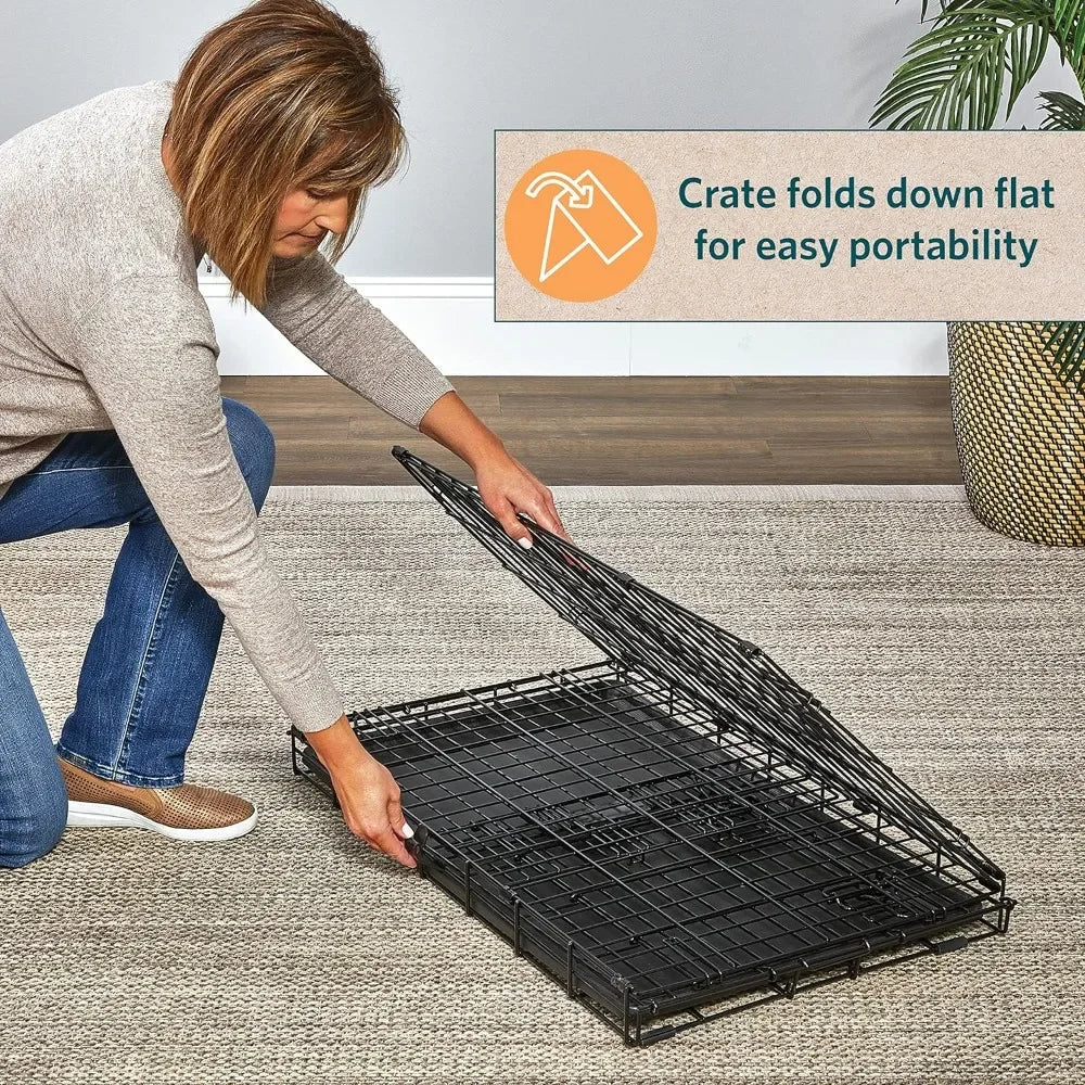 Floor Protecting Feet Dog House for Dogs Leak-Proof Pan | 48L X 30W X 33H Inches