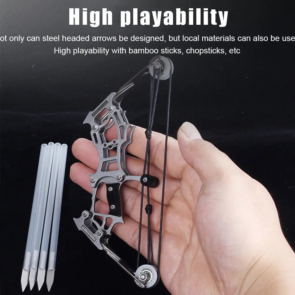 6" Mini Compound Bow Kit Arrows Target Shooting Archery Toy Bow w/ 12pcs Arrows