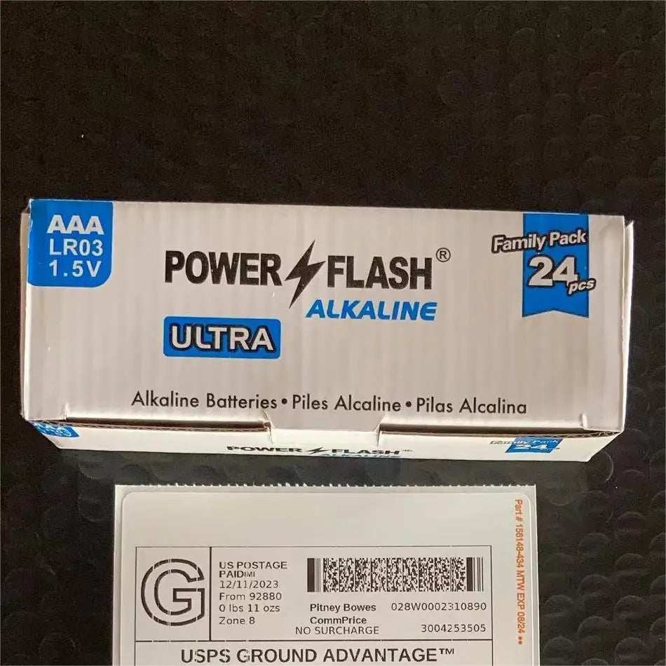 HUATAI PowerFlash AAA 120 pcs Alkaline Long-Lasting Batteries, triple A, LR03 High-performance Battery for Home, Work