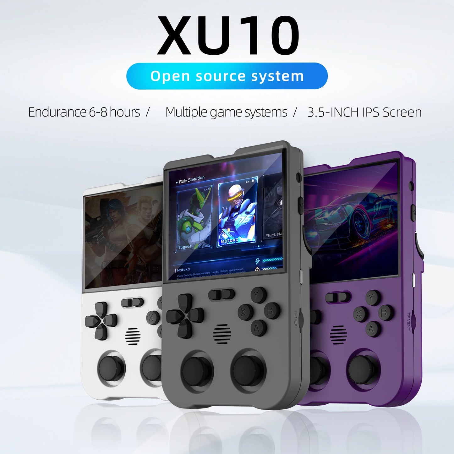 Ampown XU10 Handheld Game Console 3.5" IPS Screen