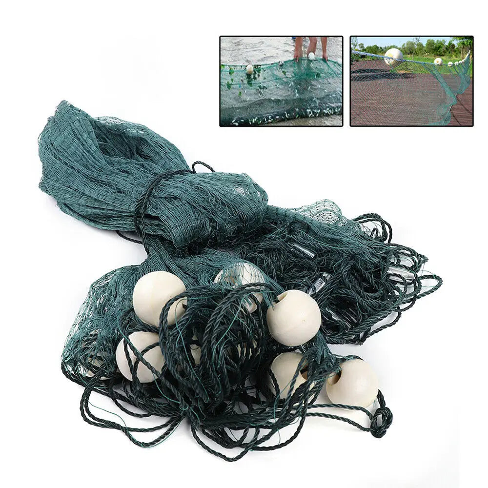 Green Fishing Net with Float Fish Trap Monofilament Small Mesh Fishing Accessories for Hand Casting