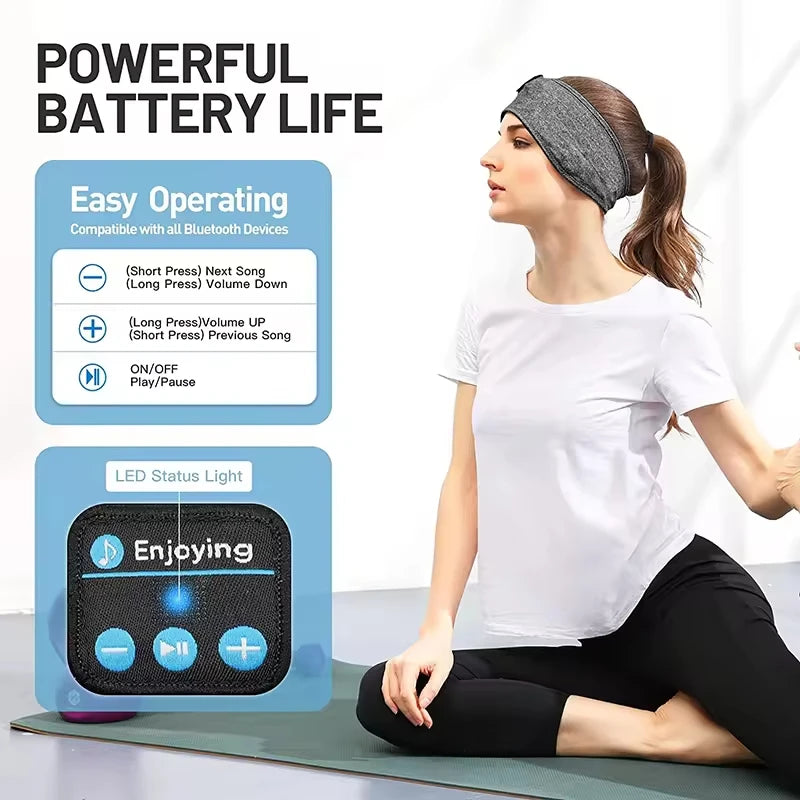 Wireless Headphones Music Eye Mask Wireless Bluetooth Bluetooth Earphones Sports Sleeping Headband Elastic Headset Headband