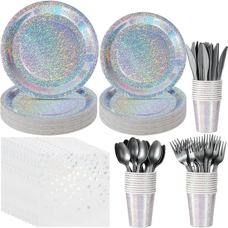 Silver Party Supplies Decorations