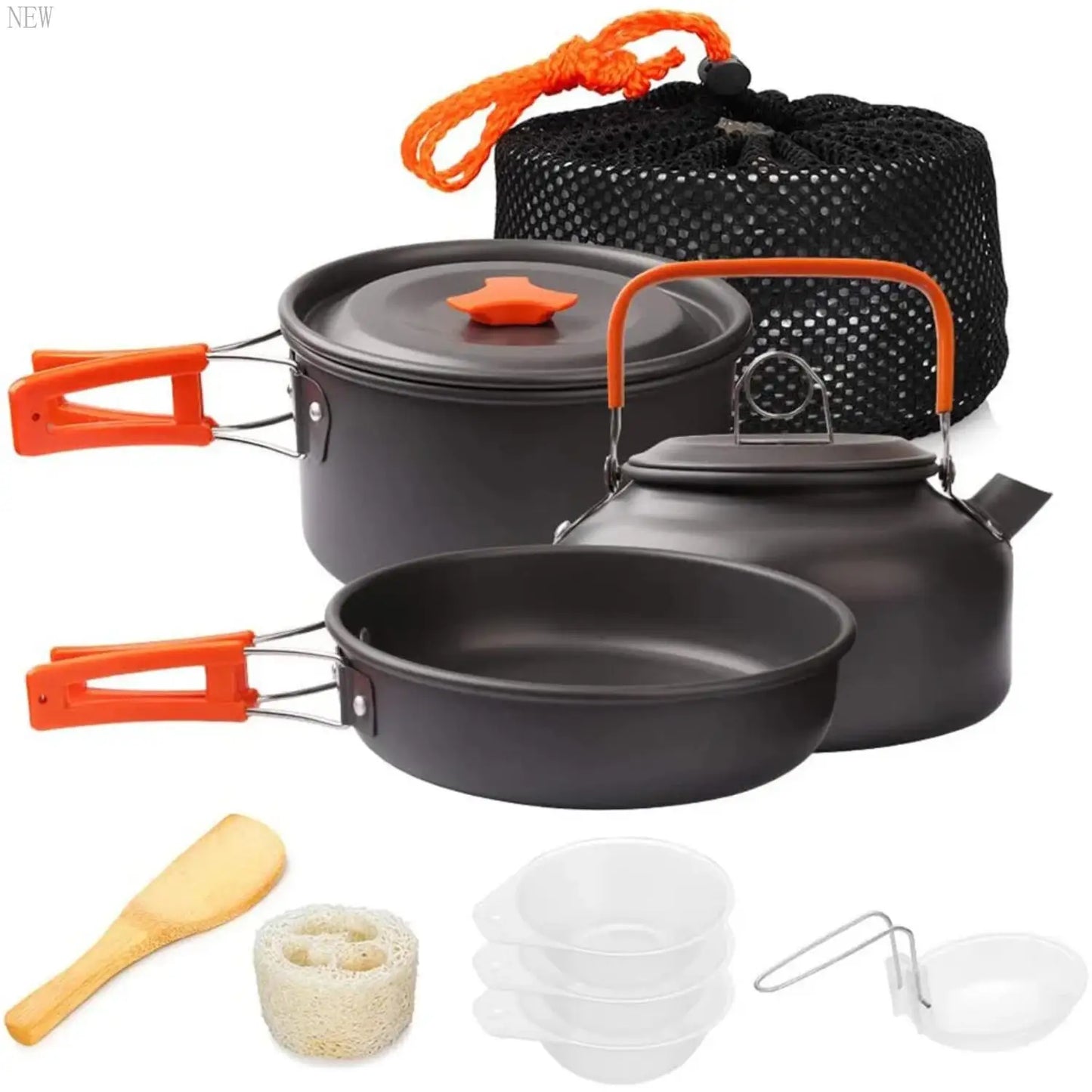 New Experience Unforgettable Adventure with Lightweight, Durable Aluminum Camping Cookware Set