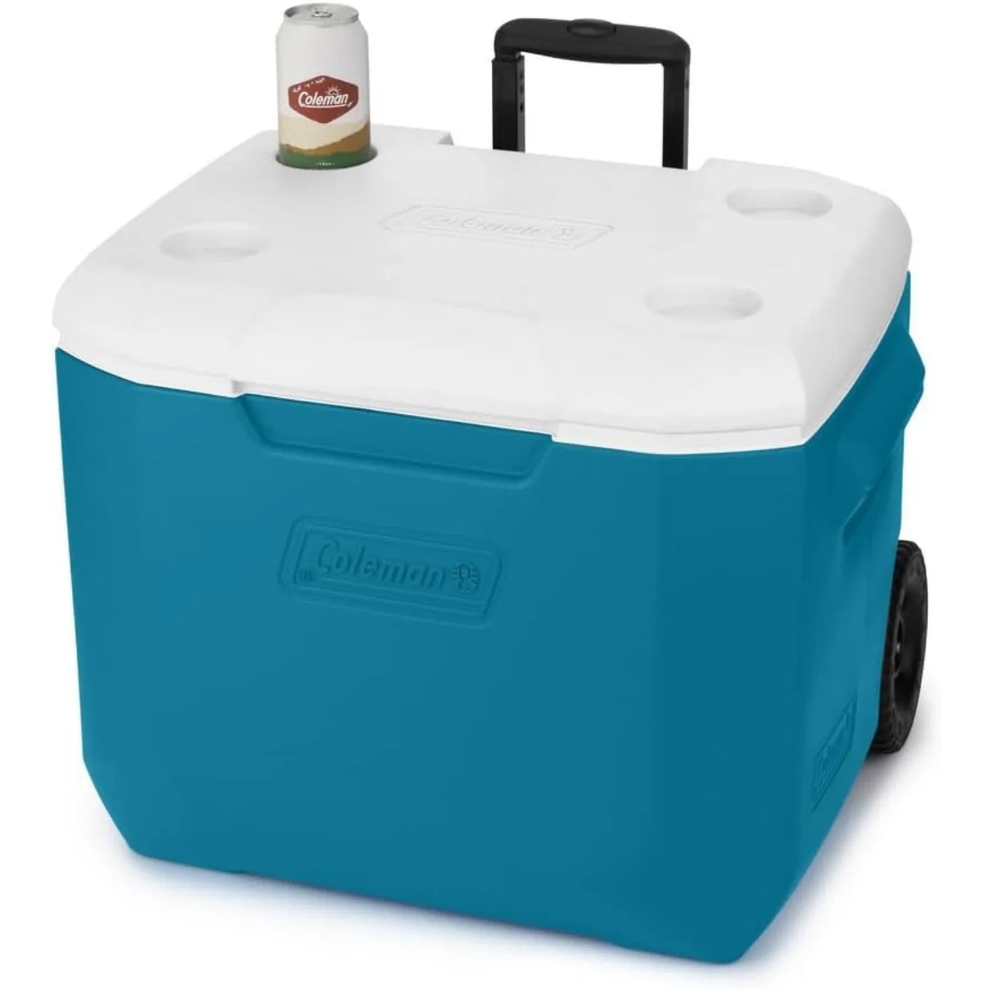 Coleman Chiller Series 60qt Wheeled Portable Cooler, Insulated Hard Cooler with Ice Retention & Heavy-Duty Wheels & Handle