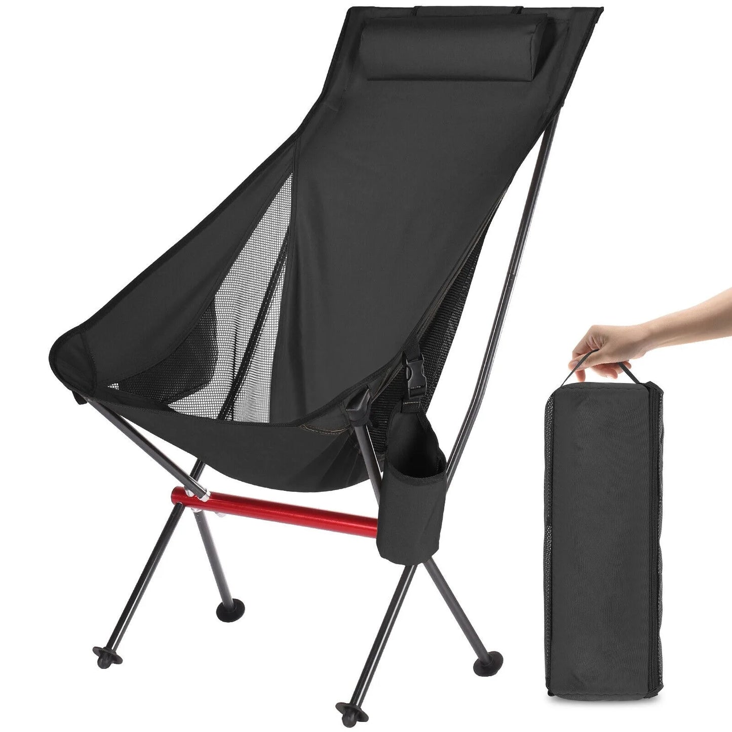 US Ultralight High Back Folding Camping Chair