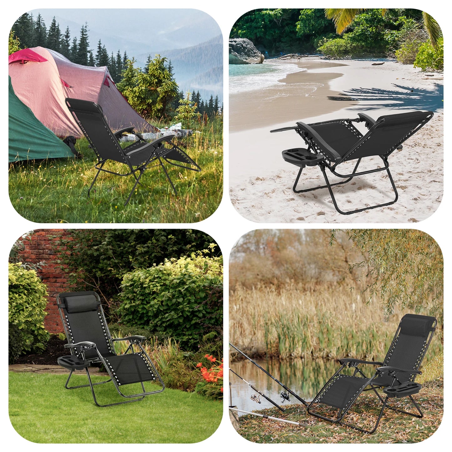 Zero Gravity Chair Patio Recliner Chair Folding Camping Chairs